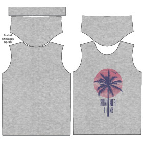 KID’S T-SHIRT - SUMMER TIME / melange light grey - single jersey 