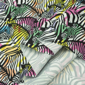 RAINBOW ZEBRAS no. 2 - quick-drying woven fabric