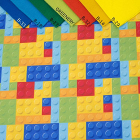 50cm BRICKS - Waterproof woven fabric