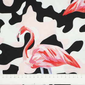 CAMOUFLAGE FLAMINGOS - Waterproof woven fabric