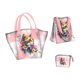 XL bag with in-bag pouch 2 in 1 - WATERCOLOR CAT PAT. 1 - sewing set