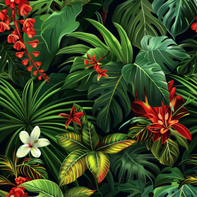 WILD JUNGLE wz.13 (MONSTERA) - thick pressed leatherette