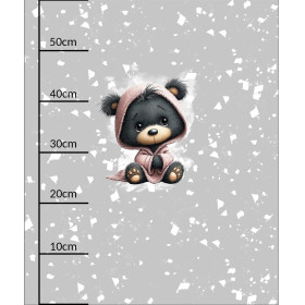 WINTER ANIMALS wz.12 - panel (60cm x 50cm) brushed knitwear with elastane ITY