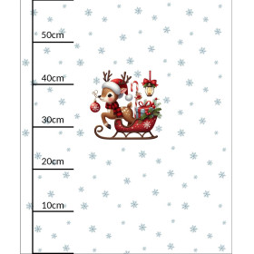 WINTER ANIMALS wz.18 - panel (60cm x 50cm) brushed knitwear with elastane ITY