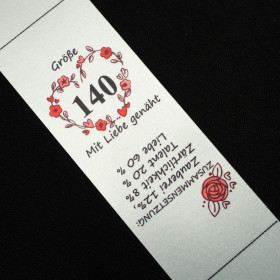 Girlish care tag DE - size 140 - 4 pcs set