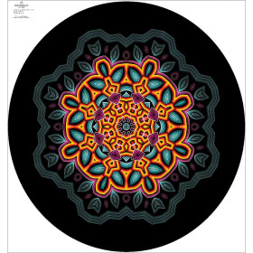 COLORFUL MANDALA -  big circle skirt panel 
