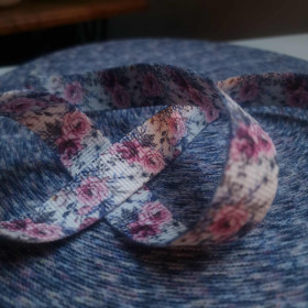 Webbing Tape with Print 25mm -   WATERCOLOR BOUQUET