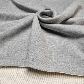 French terry TWILL/ HEAVY 520g - MELANGE LIGHT GRAY