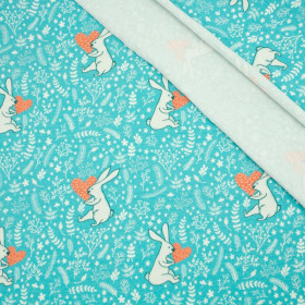 RABBITS IN LOVE - single jersey with elastane TE210