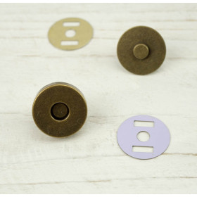 Magnetic Snap Closures 18 mm - vintage brass