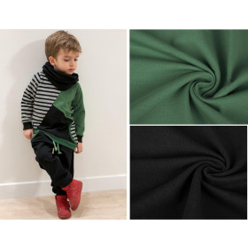 D-068 DARK GREEN- looped knitwear with elastan 