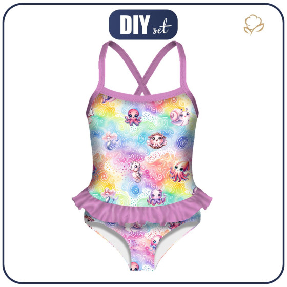 Girl's swimsuit - FISH SCALES wz. 2 - sewing set