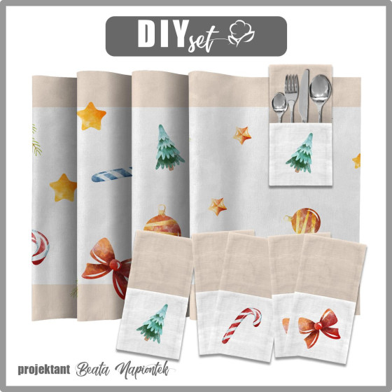 NAPKINS AND RUNNER - CHRISTMAS DECORATIONS - sewing set