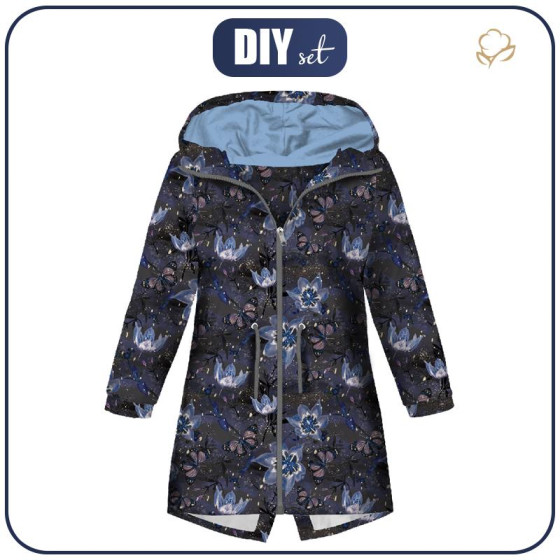 KIDS PARKA (ARIEL) - MOON LILIES (ENCHANTED NIGHT) - softshell