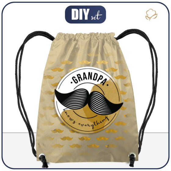 GYM BAG - GRANDPA KNOWS EVERYTHING / mustache