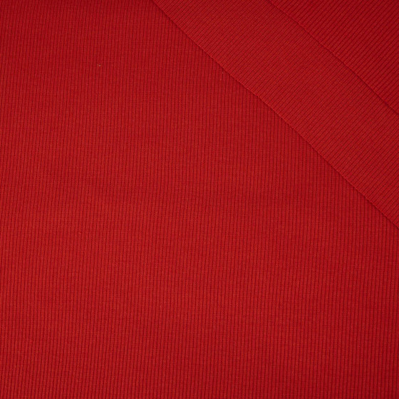 D-18 RED - Ribbed knit fabric