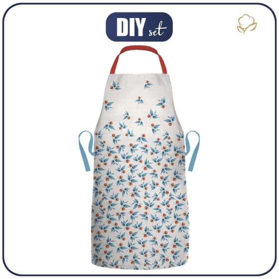 APRON - BLUE LEAVES pat. 2