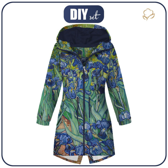 WOMEN'S PARKA (ANNA) - IRISES (Vincent van Gogh) - sewing set