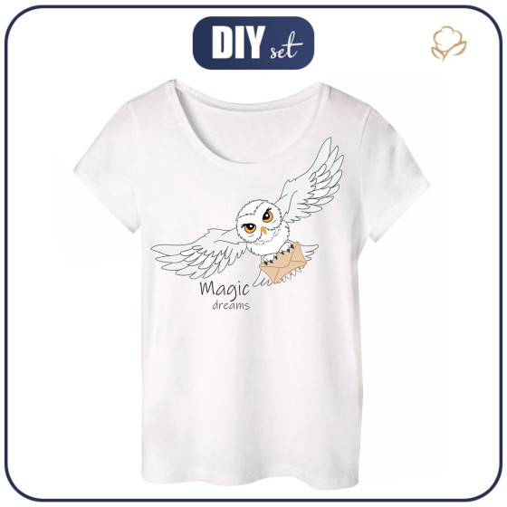 PAJAMAS-T-SHIRT "LINDA" -  OWL (MAGIC SCHOOL) - sewing set