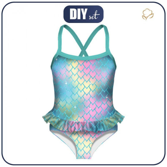 Girl's swimsuit - RAINBOW OCEAN pat. 4