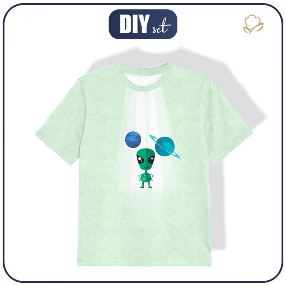 KID’S T-SHIRT - ALIEN (SPACE EXPEDITION) / ACID WASH MINT - single jersey