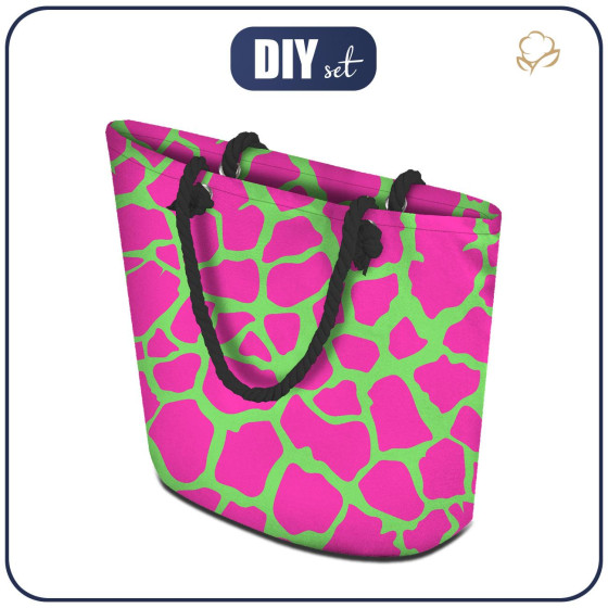 TOTE BAG - NEON SPOTS PAT. 4 - sewing set