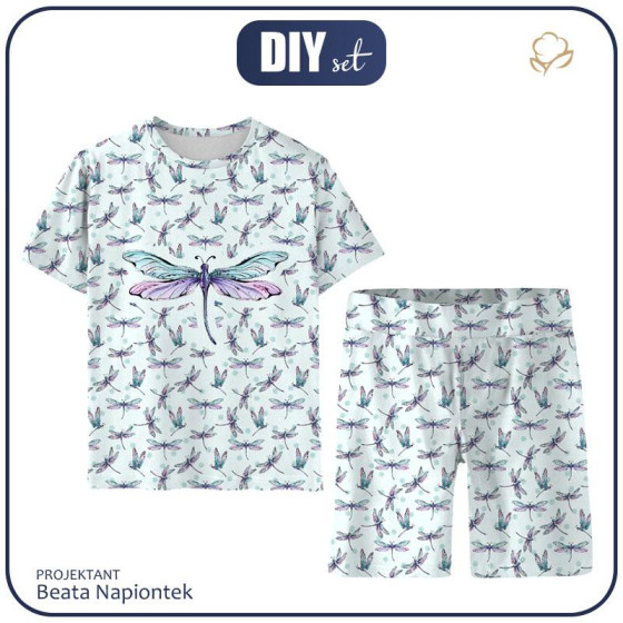 CHILDREN'S PAJAMAS "ADA" - DRAGONFLIES pat. 2 (DRAGONFLIES AND DANDELIONS) - sewing set