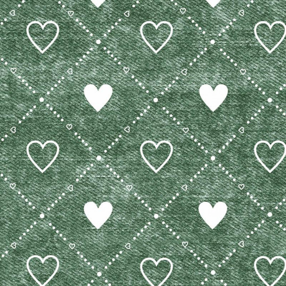 HEARTS AND RHOMBUSES / vinage look jeans (bottle green)