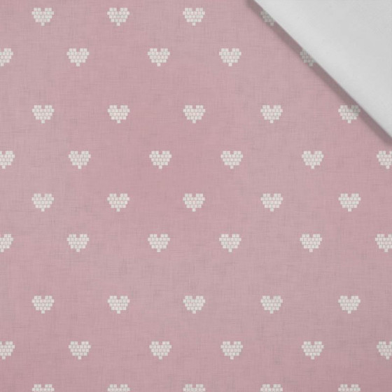 HEARTS / (acid) pink (NORWEGIAN PATTERNS) - Cotton woven fabric