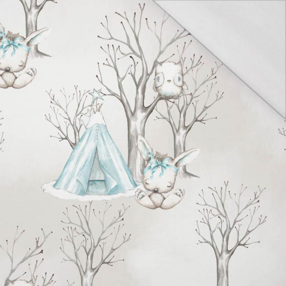 ANIMALS IN TIPI / TREES (MAGICAL CHRISTMAS FOREST) - single jersey with elastane 