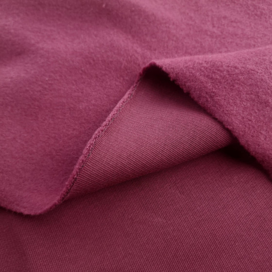 Thick brushed sweatshirt D300 - AUBERGINE (D-215) 
