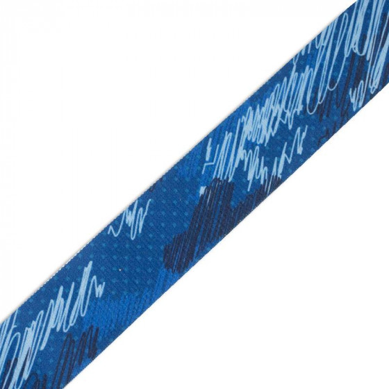 Woven printed elastic band - CAMOUFLAGE - classic blue / Choice of sizes
