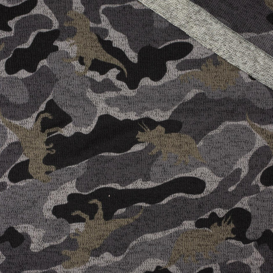 GRAY CAMO - thin sweater knit