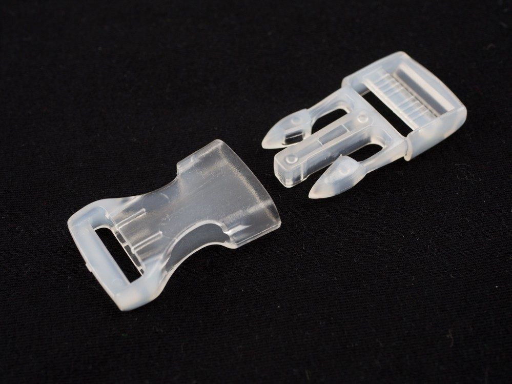 Steckschnalle aus Kunststoff 20mm - transparent