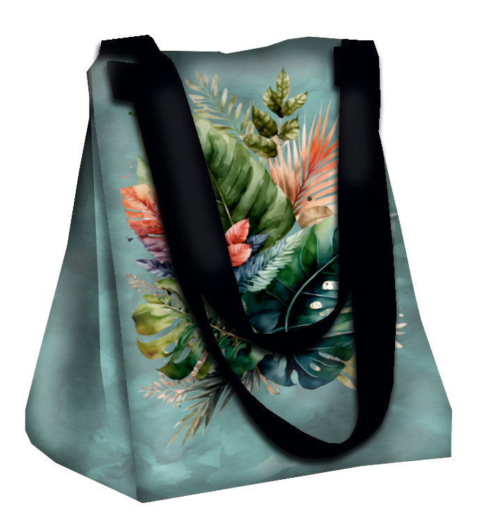 XL Tasche mit Utensilientasche 2 in 1 - TROPICAL BOUQUET M. 2 - Nähset