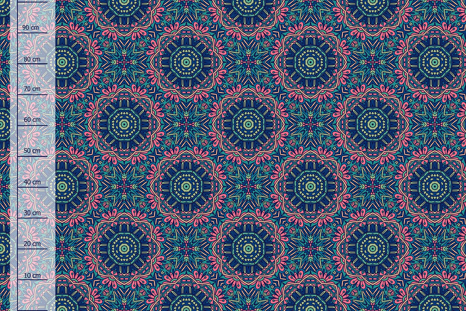 BUNTE MANDALA m. 4- Single Jersey mit Elastan ITY