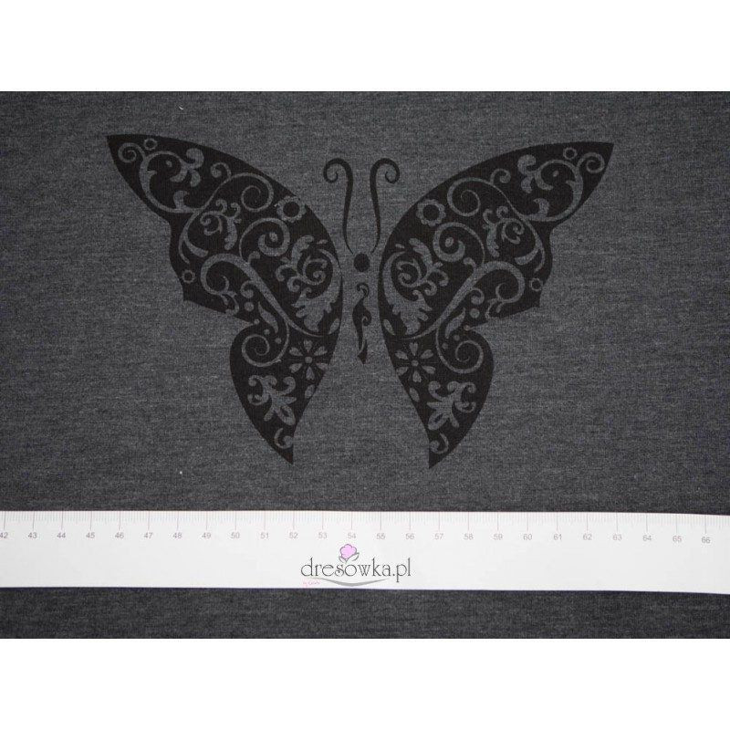 SCHMETTERLING (ETNO) "S" / graphit - Paneel Single Jersey TE210