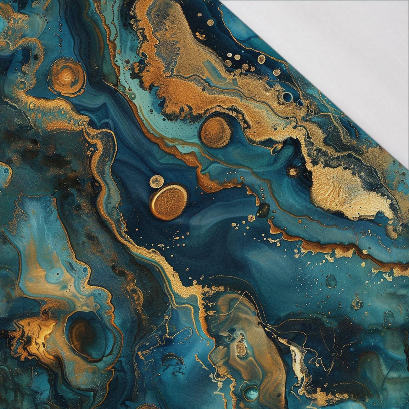 alcohol ink wz.16 TEAL - Single Jersey