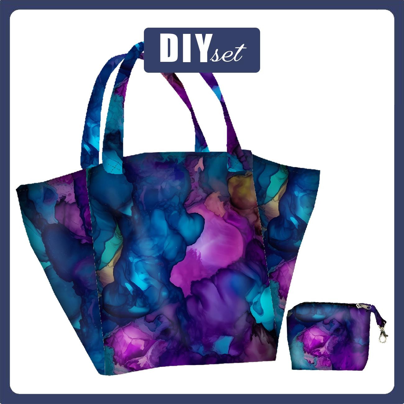 XL Tasche mit Utensilientasche 2 in 1 - ALCOHOL INK M. 2 - Nähset