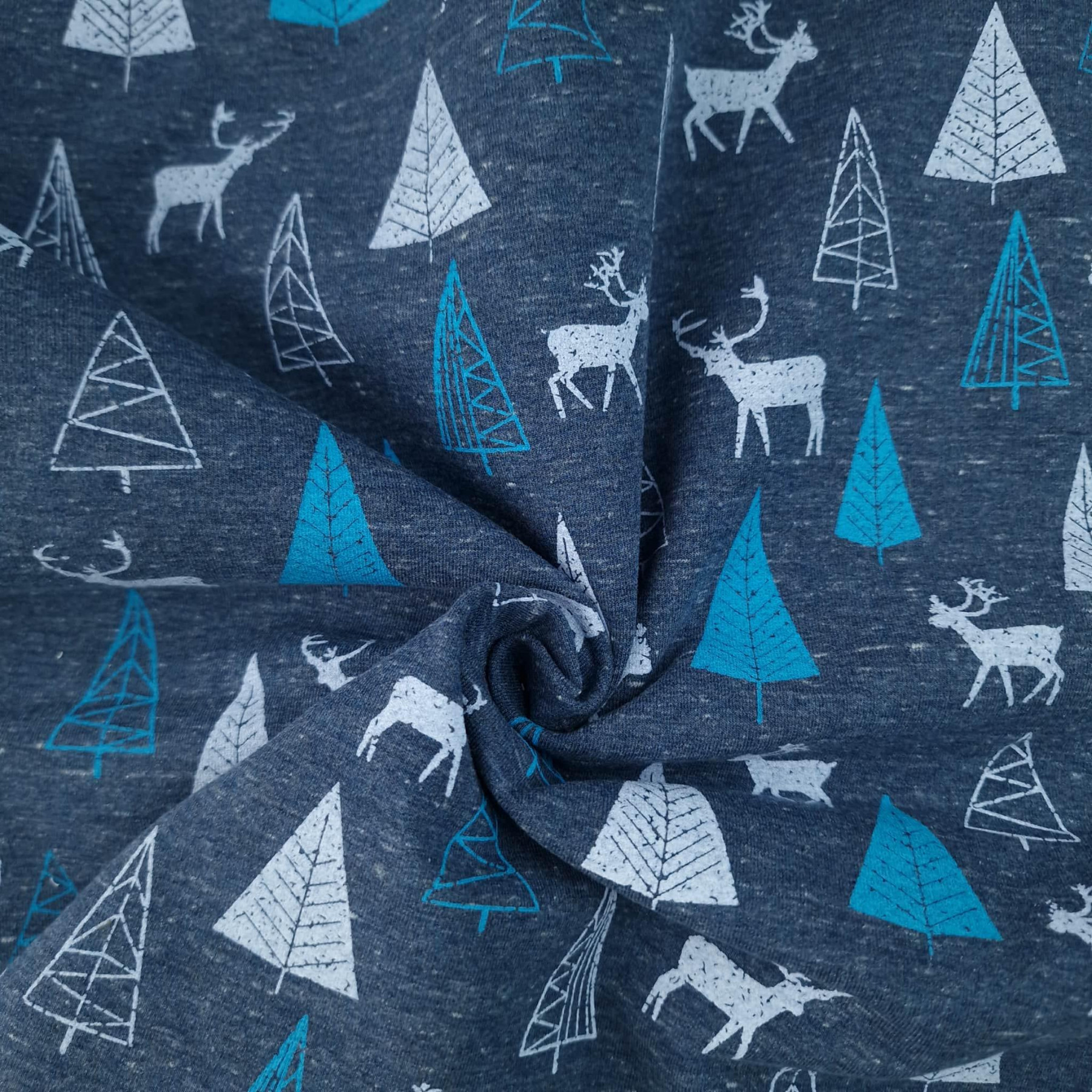 TÜRKISFARBENE RENTIER / Jeans - Sommersweat