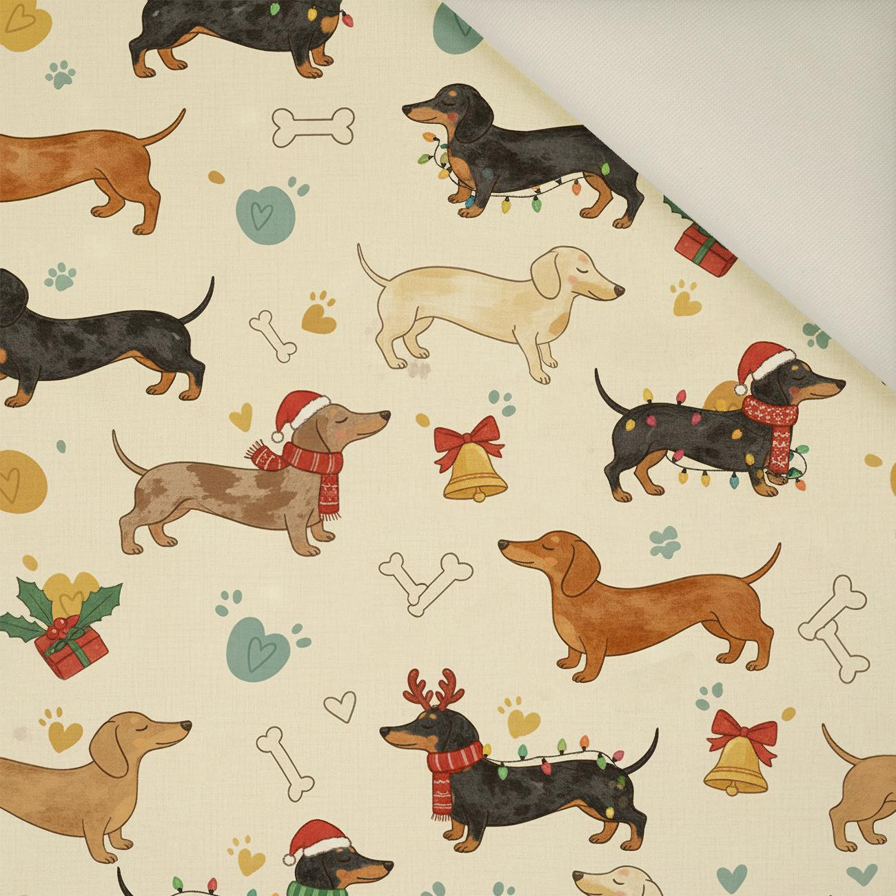 CHRISTMAS DOGS M. 2- Polster- Velours