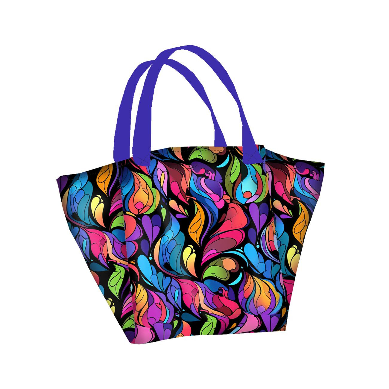 XL Tasche mit Utensilientasche 2 in 1 - COLORFUL ABSTRACT - Nähset