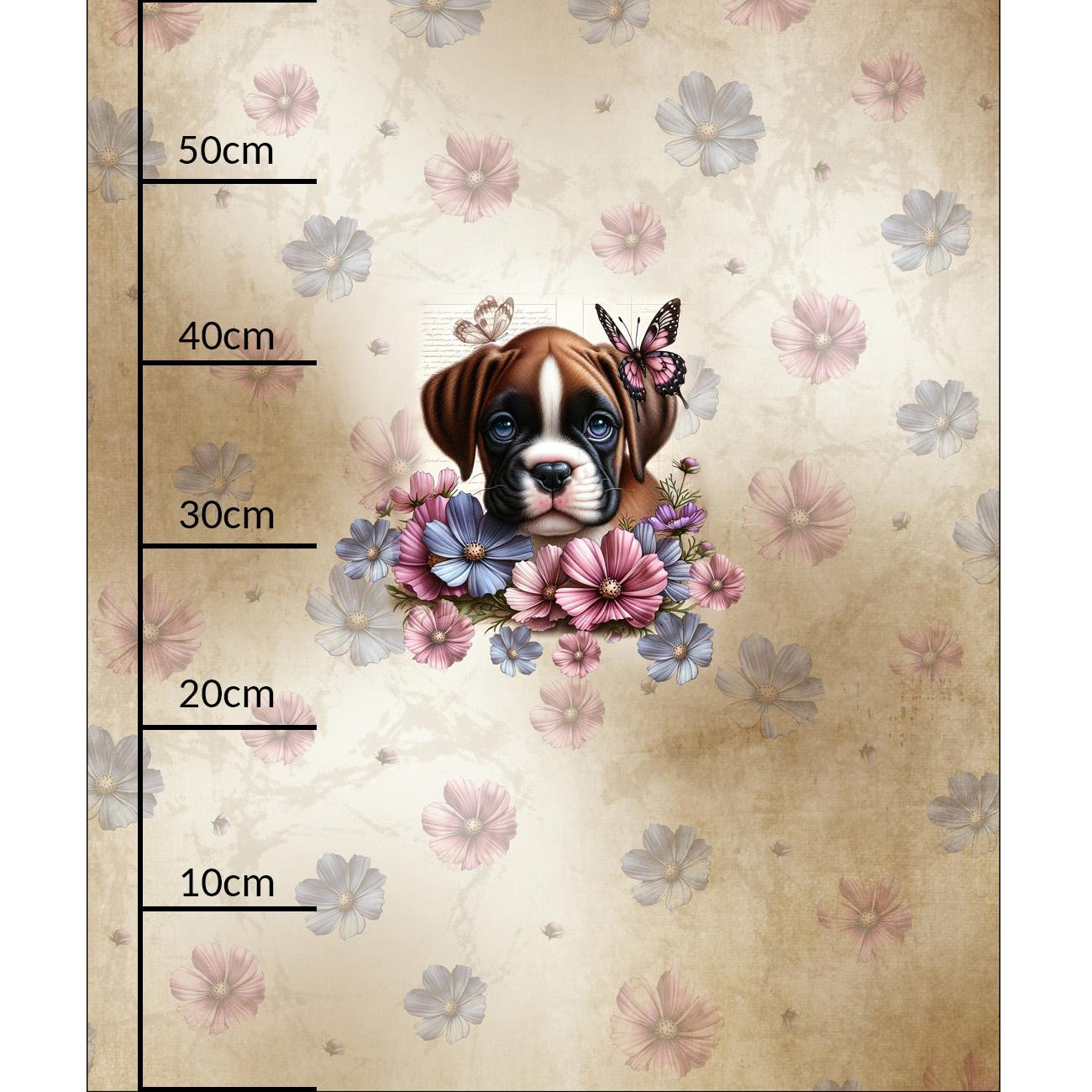 ANIMALS CUTE wz.16 - panel (60cm x 50cm)  Baumwoll Musselin