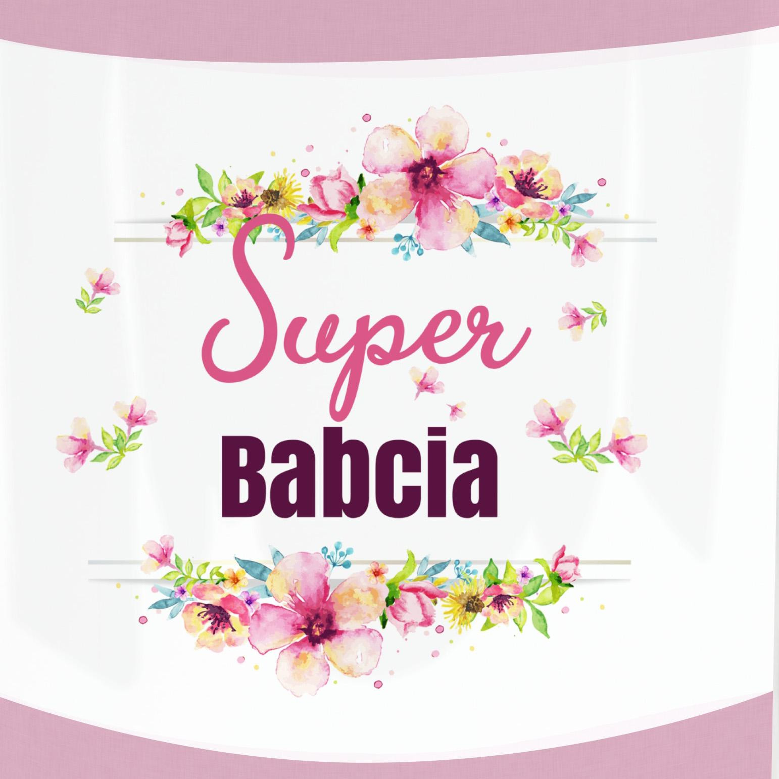 BECHER MIT AUFDRUCK - Super Babcia / rosa