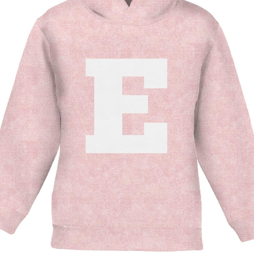 KINDER HOODIE (ALEX) - "E" / acid wash blass rosa - Nähset