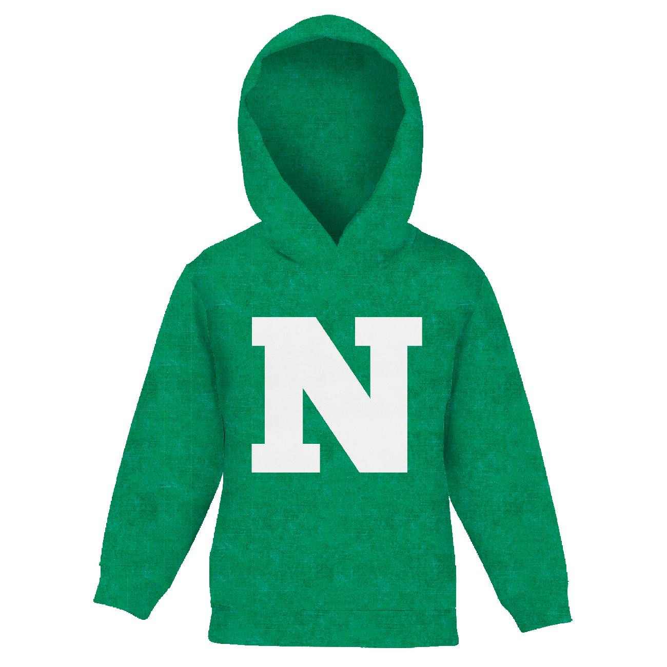 KINDER HOODIE (ALEX) - "N" / acid wash Malachitgrün - Nähset