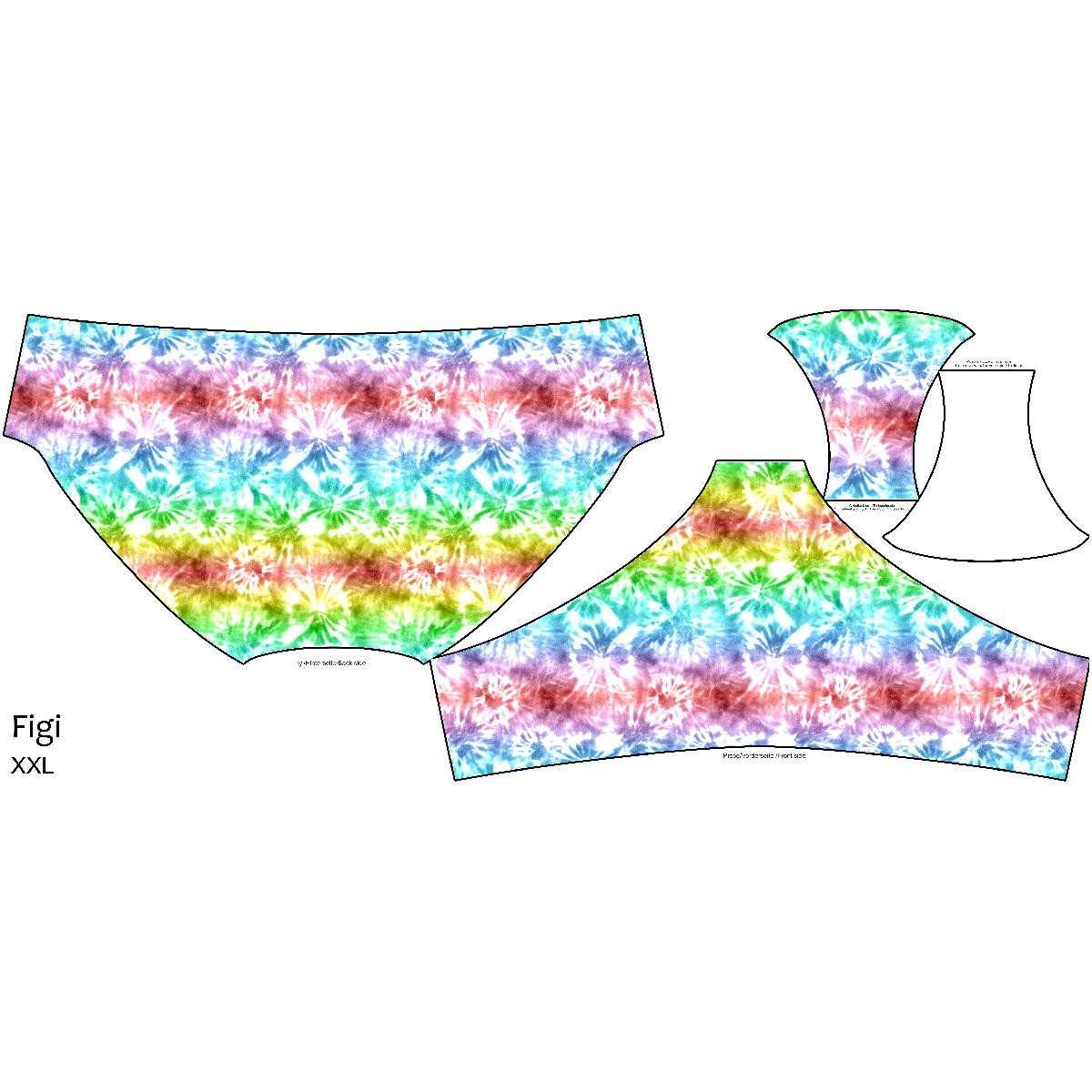 DAMEN  HÖSCHEN - BATIK  Ms. 1 / regenbogenfarbig