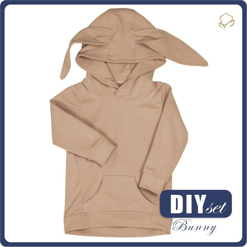 KINDER HOODIE BUNNY (PARIS) - HAZELNUT / beige - Sommersweat