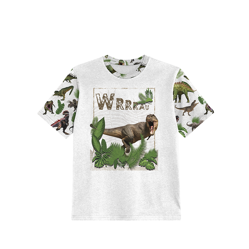 2-PACK - KINDER T-SHIRT - PANDAS UND DINO - Nähset