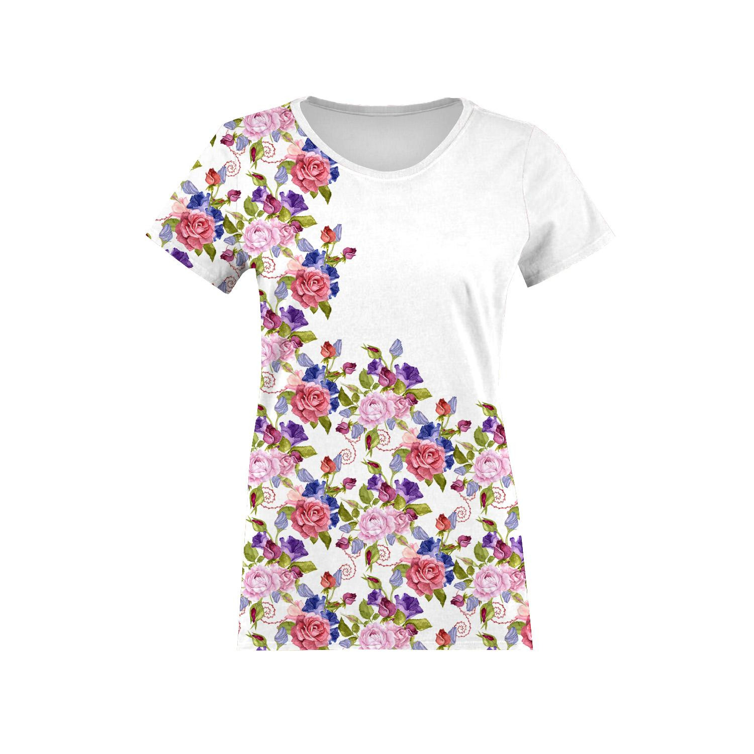 DAMEN T-SHIRT - ROSEN BLUMEN MS. 2 (BLÜHENDE WIESE) - Single Jersey 